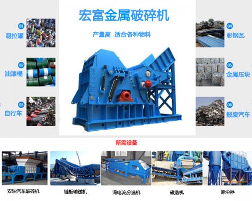 一整套金屬破碎機(jī)設(shè)備河南廠家報價多少？